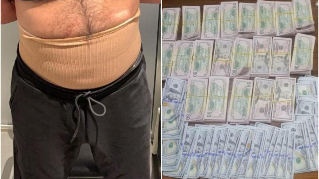 حاولا تهريب حوالي 114000 دولار أمريكي مزيف من لبنان الى تركيا...الاموال ملصقة بوسط جسم أحدهما وداخل كمية من الخبز في إحدى حقائبهما!