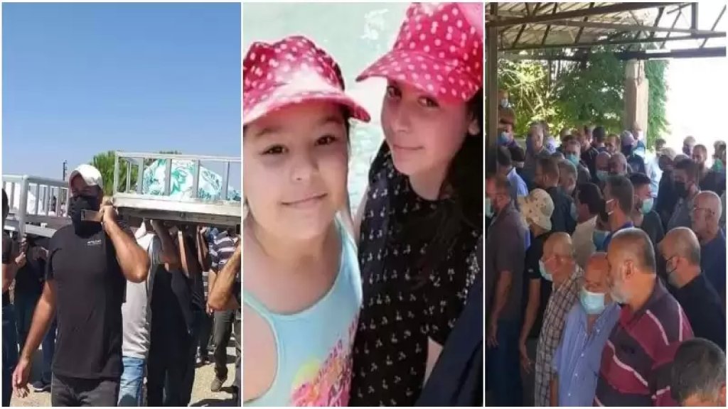 بالصور/ بلدة حولا شيعت الفتاتين جنى وفاطمة ضحيتي حريق المنزل في تول بمأتم لفه الحزن والأسى