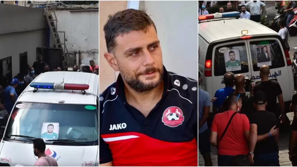 بالصور/ إنطلاق موكب اللاعب محمد عطوي إلى بلدته حاروف حيث سيوارى الثرى