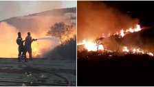 بالصور/ حريق كبير إندلع ليل أمس في احراج جربتا وصغار..لا تزال فرق الدفاع المدني تعمل على اخماده بمساعدة الاهالي