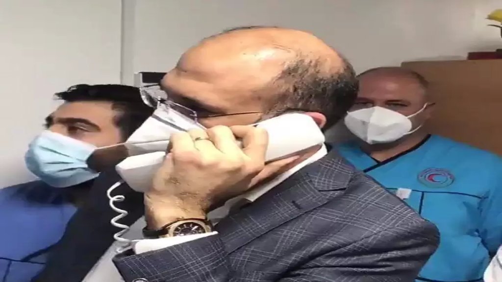 بالفيديو/ إتصال بين وزير الصحة ومريض كورونا في مستشفى الشيخ راغب حرب..."عم نتطمن عليك"