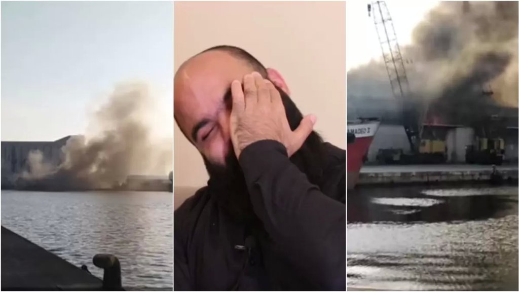 بالفيديو/ "محمود دعيبس" يروي اللحظات المؤلمة لاستشهاد رفاقه الـ10 في مرفأ بيروت..  ومشاهد تعرض للمرة الأولى قبل دقائق من الإنفجار!