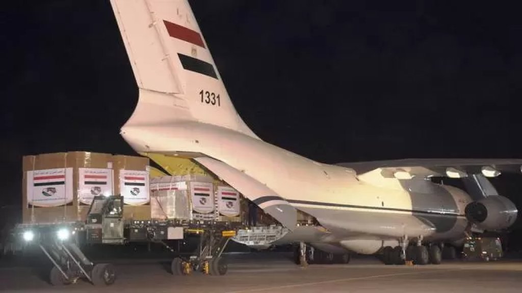 طائرة مصرية محملة بمساعدات طبية وغذائية للجيش اللبناني تصل الى بيروت الخميس المقبل