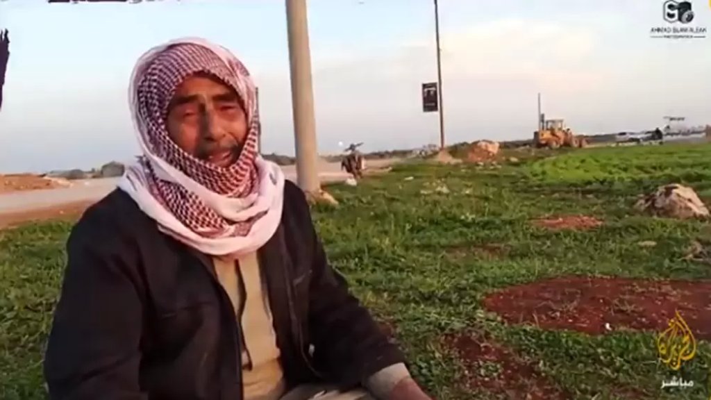 فيديو مؤثر لمسن سوري: حلوة انو نموت هون وما ننقبر ببيتنا! أنا عم أدعي إلى الله روح على بلدي موت