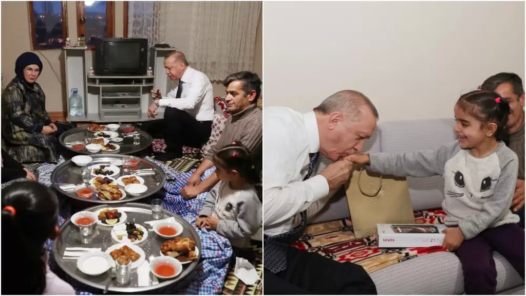 بالصور/ أردوغان يحل ضيفًا على مائدة إفطار أحد المواطنين البسطاء في قضاء مماق في العاصمة أنقرة