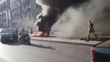 فيديو متداول: قطع الطريق في محلة الشياح مقابل معرض "الزعرور" مقابل مدخل معوّض بواسطة الاطارات المشتعلة