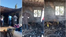 بالصور/ وفاة شاب وزوجته في حريق داخل غرفتهما حيث يعمل الشاب ناطورًا في معرض في سعدنايل