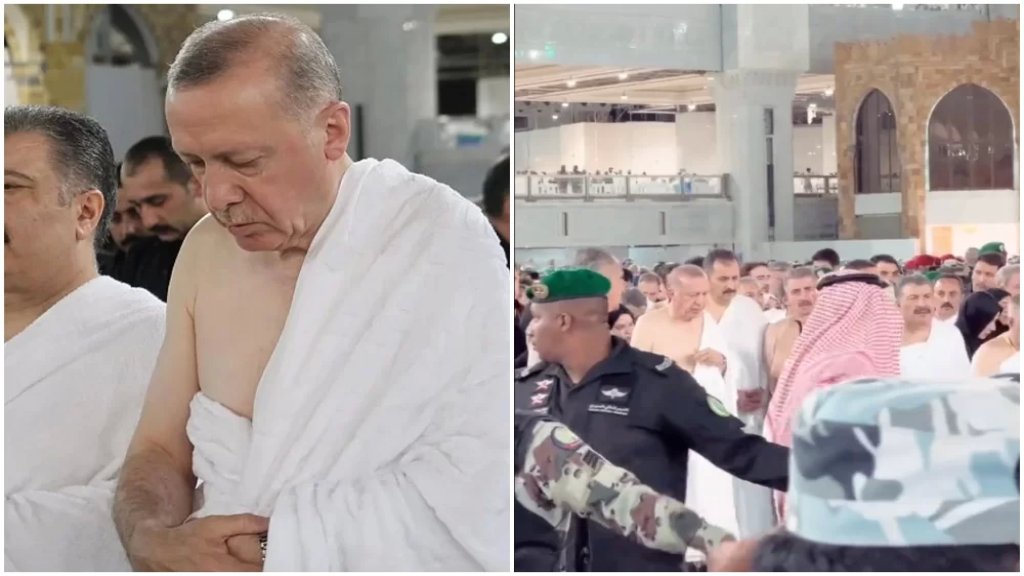 بالصور والفيديو/ اردوغان يؤدي مناسك العمرة في مكة المكرمة مع مجموعة من مرافقيه ومن الحراس!