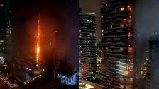 بالفيديو/ النيران تلتهم مبنى ضخم مكوّن من 24 طابقًا في اسطنبول