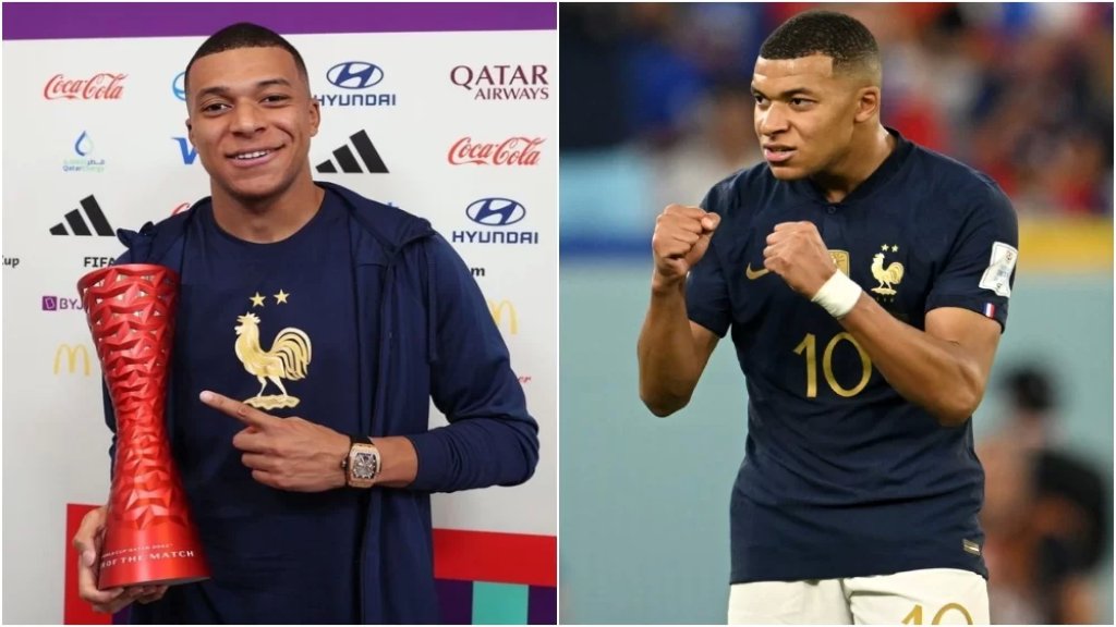 مبابي يتعمّد إخفاء اسم شركة مشروبات كحولية من جائزة "رجل المباراة".. يحرص ألا ترتبط صورته بشركات لا تناسب الأطفال والشباب كونه قدوة لهم