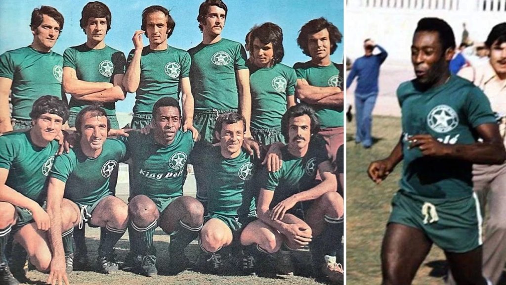 بالصور/ حين لعب الأسطورة "بيليه" في لبنان مباراة وديّة بقميص فريق "النجمة"	