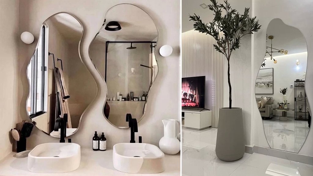 مرايا فخمة بأشكال وأحجام فريدة لمنزلك، اختر الشكل والمقاس الذي يناسب تصميم الغرف من Miraya
