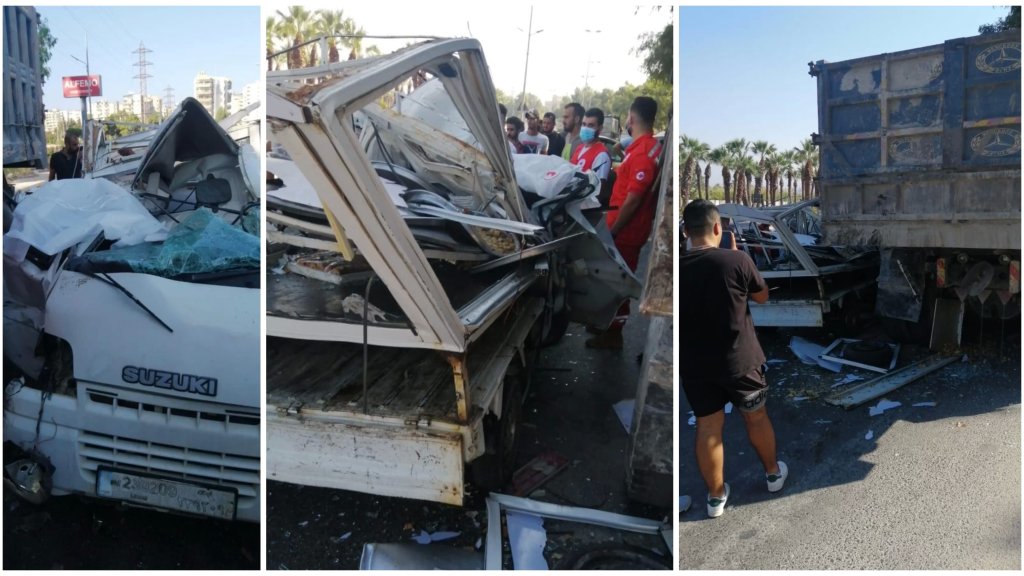 سقوط قتيل بحادث سير مروع على أوتوستراد الميناء بين شاحنة و"بيك اب"