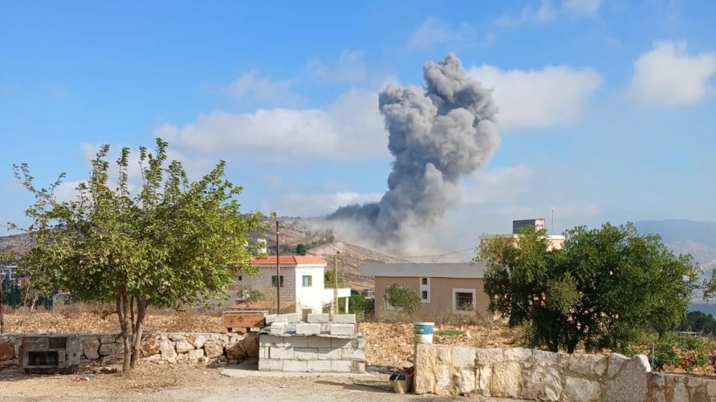 تضرر العديد من المنازل السكنية والمحال التجارية في النبطية الفوقا بسبب سلسلة الغارات العنيفة على حرش علي الطاهر