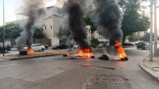 قدماء القوى المسلحة وموظفون قطعوا الطرق بالاطارات المشتعلة في الصيفي
