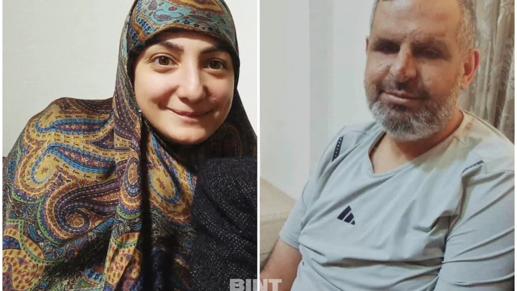 شهيــدا العدو|ن في زبدين: مصاب البيجر حسن عطوي وزوجته السيدة زينب رسلان التي كانت تقود السيارة