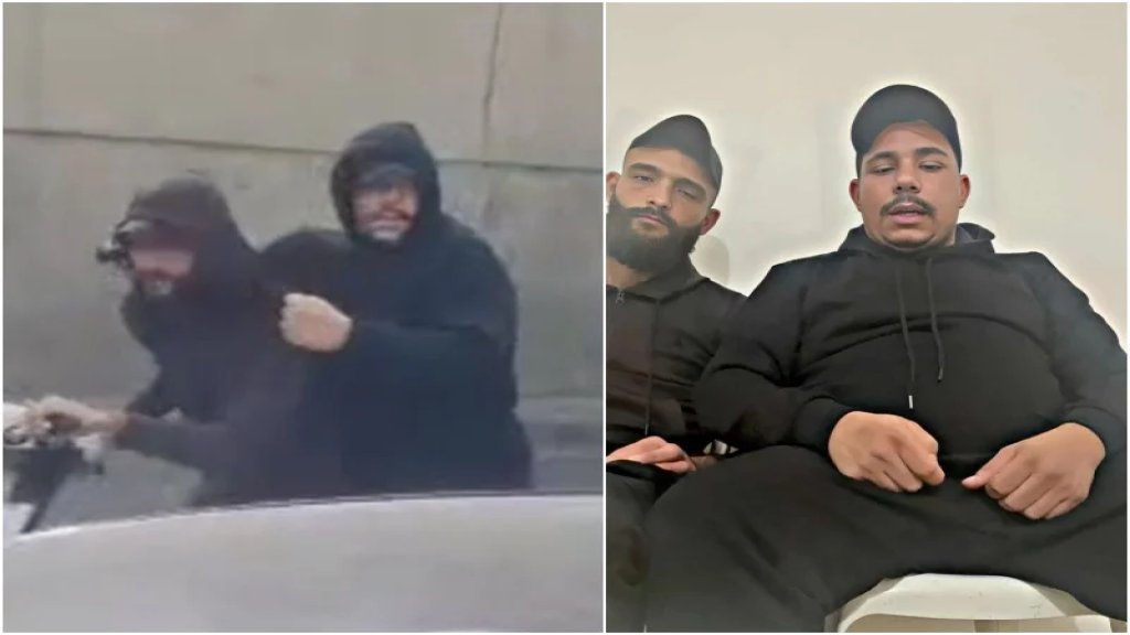 قبل توقيفهما بدقائق&hellip; المتهمان بعملية السلب على طريق المطار ينفيان عبر فيديو لـ"وينيه الدولة" القصة المتداولة من دون أن يبرّرا سبب لباسهما!