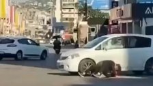 &laquo;مصارعة&raquo; وسط الطريق في ميرنا الشالوحي!