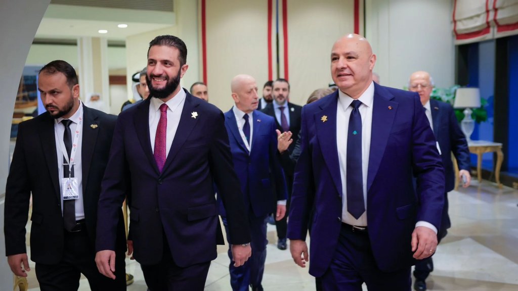 الرئاسة اللبنانية: الرئيس عون توجه إلى أخيه الرئيس أحمد الشرع وحكومته بأصدق التعازي