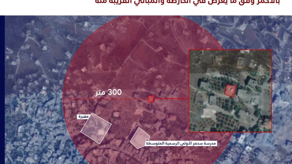 بالصور/ تهديد وإنذار "اسرائيلي" باستهداف مبانٍ في قرية سحمر