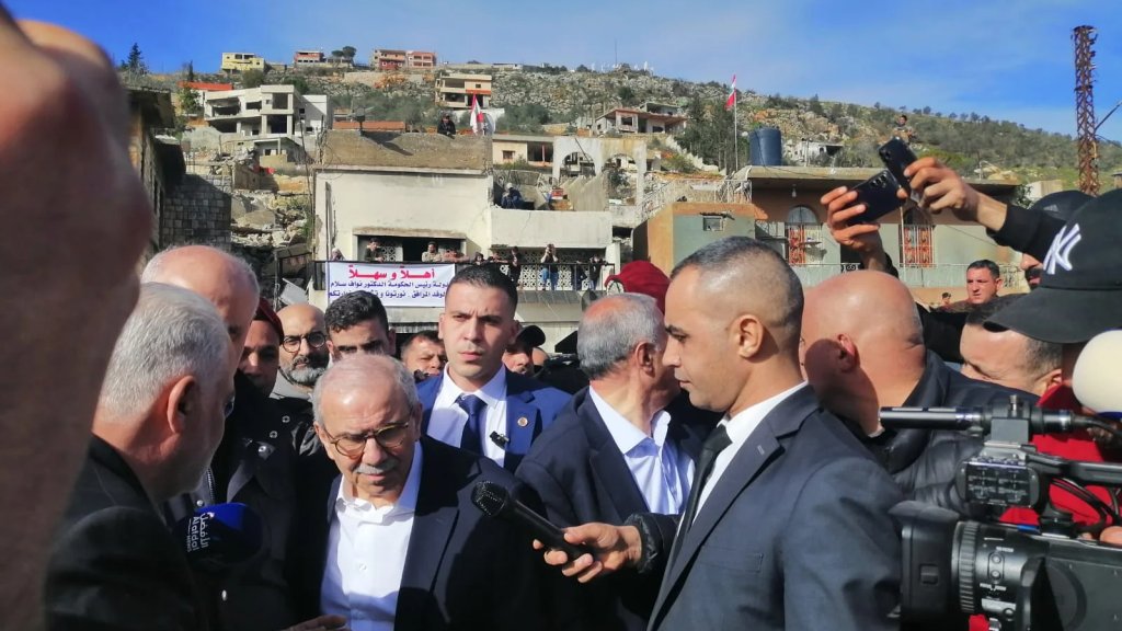 بالفيديو/ الرئيس سلام يصل إلى كفركلا: عملية إعادة تأهيل الطرق ومد شبكة اتصالات ستبدأ في الأسابيع المقبلة