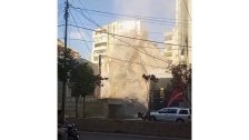 بالفيديو/ لحظة انهيار مبنى متضرر من الحرب في الضاحية الجنوبية